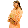 Chic Peach Shawl Collar Ensemble