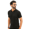 Classic Black V-Neck Polo