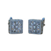 Cuff Links Stud Button, Silver Square & Stylish Formal Accessories