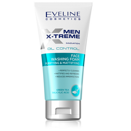 Men X-Treme Face Washing Foam, Purifying & Mattifying Cleanser