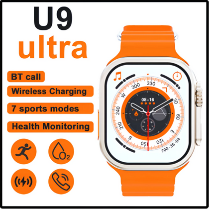 U9 Ultra Smart Watch, Sleek Design, Health Monitoring & Multi-Sport Functions