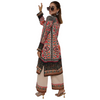 Ivory Beige Digital Printed Lawn Ensemble