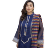 Stitched Suit, Embroidered Khaddi Net with Zari Striped Organza Dupatta, for Women