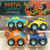 Toy Cars, Intertial garage Car Set, 4 Piece Friction Powered, for Ages 3+