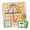 Pattern Board Game, Wooden STEM Rubber, Montessori Learning Toy