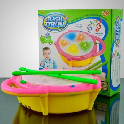 Flash Drum with Sticks, Musical Light Sound, for Kids'