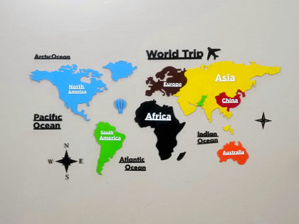 World Map with Colors