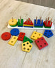 Wooden Learning Educational Geometric Shape Sorter Set of 5