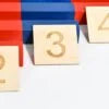 Wooden Montessori Blue and Red Number Rods