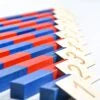 Wooden Montessori Blue and Red Number Rods