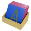 Wooden Montessori Capital Case Sandpaper Letters