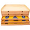 Wooden Montessori Geometric Cabinet with 35 Insets