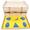 Wooden Montessori Geometric Cabinet with 35 Insets