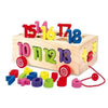 Wooden Toy Digital Numbers Pulling Car