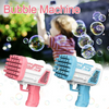 Machine Racket Launcher, 132 Holes Automatic & Rechargeable Bubble Blower