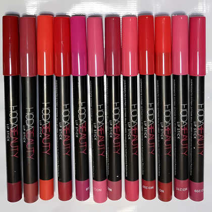 Huda Beauty Matte Lipliner Color Pencils Pack of 12