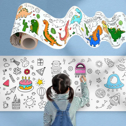 Coloring Drawing Roll Sticker, Creative & Educational Fun, for Kids'