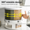 Food Container Organizer, 360-Degree Rotatable Storage Box with 6 Compartments