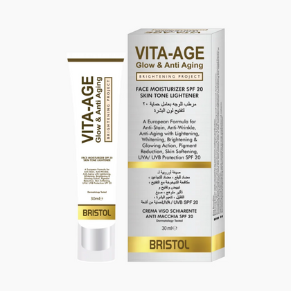 Anti Aging Cream, VITA-AGE Glow & European Formula with SPF-20