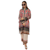 Ivory Beige Digital Printed Lawn Ensemble