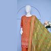 Stitched Suit, Pret 3 Piece Embroidered Lawn with Diamond Voil Duppatta