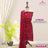 Unstitched Suit, High-Quality Craftsmanship with Chiffon Dupatta, for Women