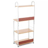 wooden & metal storage shelf rack