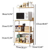 wooden & metal storage shelf rack