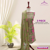 Unstitched Suit, Elegant 3-Piece Lawn Embroidered Dress, for Women