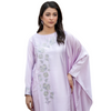 Stitched Suit, Lilac Silk with Sequin Embroidery, for Women