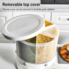 Food Container Organizer, 360-Degree Rotatable Storage Box with 6 Compartments