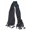 Scarf, Black Chiffon Georgette with Heart Tassels, for Women