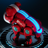 Red Bulldog Robot Toy, Musical Lights, Safe & Durable, for Kids'