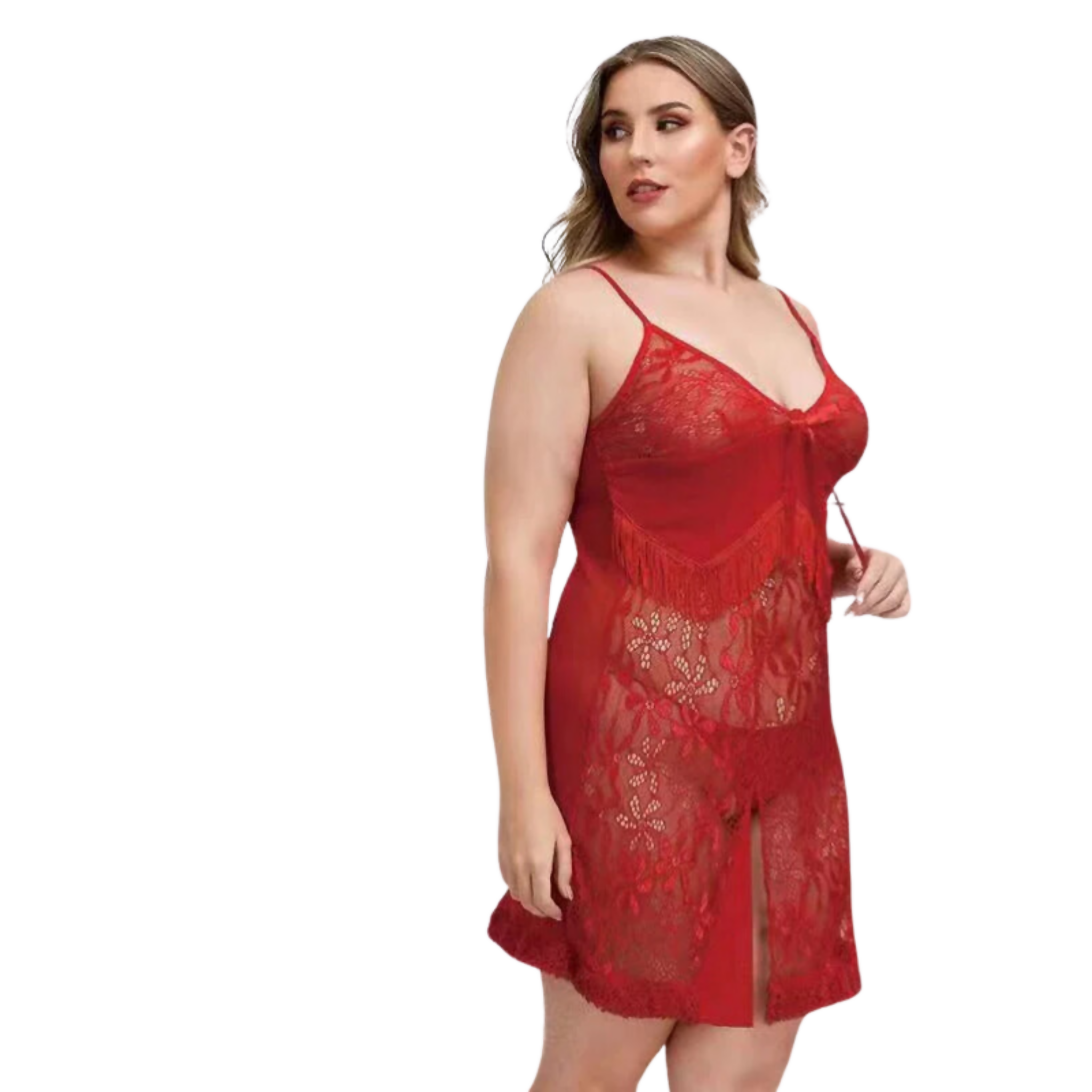 Feel sexy and elegant in our red lace lingerie dress. Action WebStore