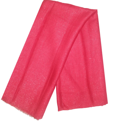 Scarf/Hijab, Pink Glitter Lawn Versatile & Comfortable, for Every Season