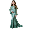 Net & Silk Suit, Elegant Net & Silk Outfit with Thread & Sequins Work, for Kids'