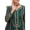 Stitched Suit, Khaddi Net with Zari Striped Organza Dupatta, for Women