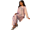 Stitched Suit, Lilac Silk with Sequin Embroidery, for Women