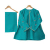 Stitched Suit, Multi-Embroidered Two-Piece Suit in Quality Lilen, for Girls'