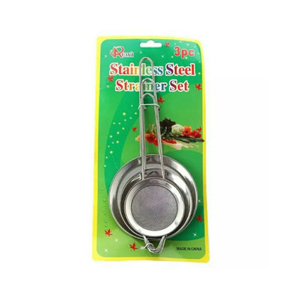 Strainer Set, High-Quality Stainless Steel, - 3 Pieces