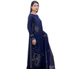 Suit, Blue Grip with Golden Sequin Embroidery, for Women