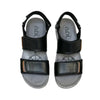 Sandals, Black Leather Stylish Comfort with Eva Sole, for Men