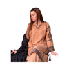 Embroidery Suit, Brown Chocolate & Linen Dress with Fine Stitching, for Women