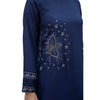 Suit, Blue Grip with Golden Sequin Embroidery, for Women