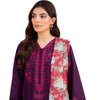 3-Piece Suit, Regal Purple with Monarch Dupatta, Elegant Embroidered Ensemble