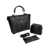 Coach Bag, 3-Piece Set with Long Strap and Chain Accent, for Ladies'