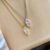 Necklace, imgal 925 Silver, 18k Gold & Lab Diamond Luxury, for Women