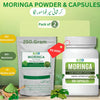 Moringa Powder & Capsules, SuperFood & Boost Metabolism - 100 pcs