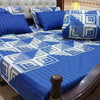 Comforter Set, Modern Elegance, 6-Piece Blue Square