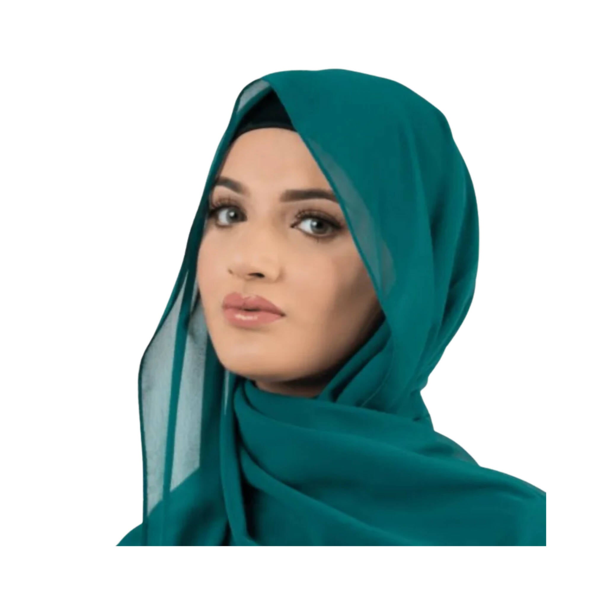 Georgette - Bottle Green – The Women Zone - A Hijab Brand